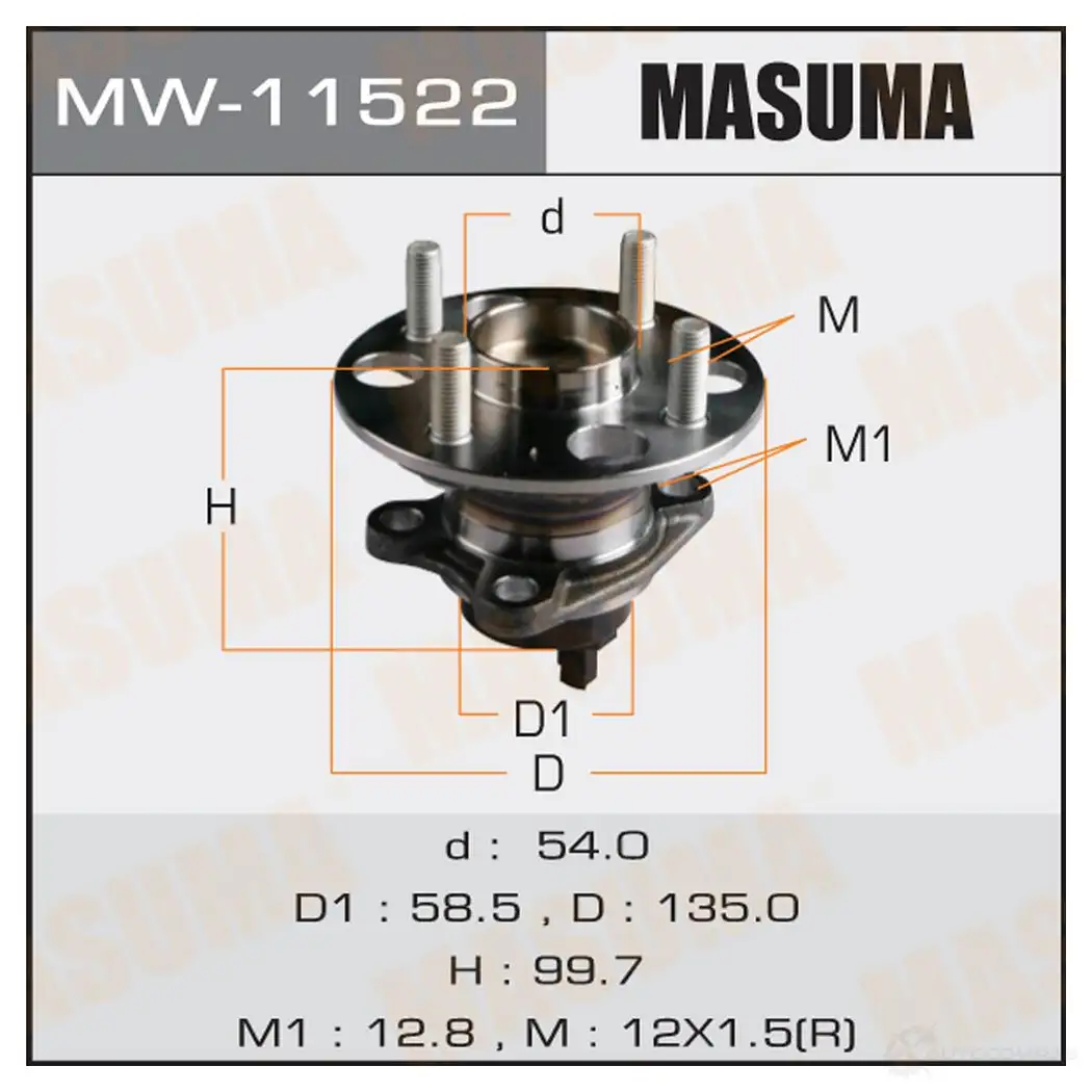 Ступичный узел MASUMA MW-11522 1422879373 AI LP371 изображение 0