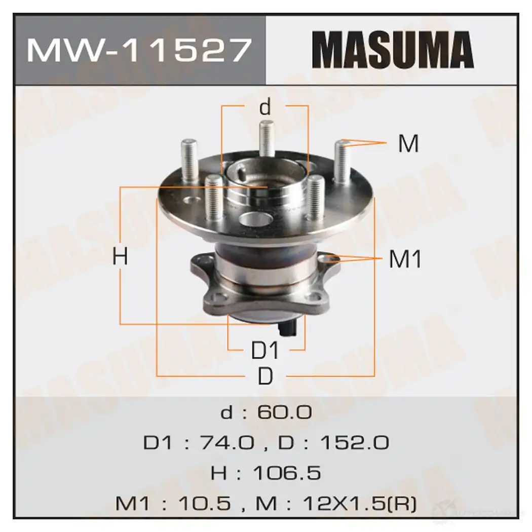 Ступичный узел MASUMA 1422879370 S2XF GC MW-11527 изображение 0