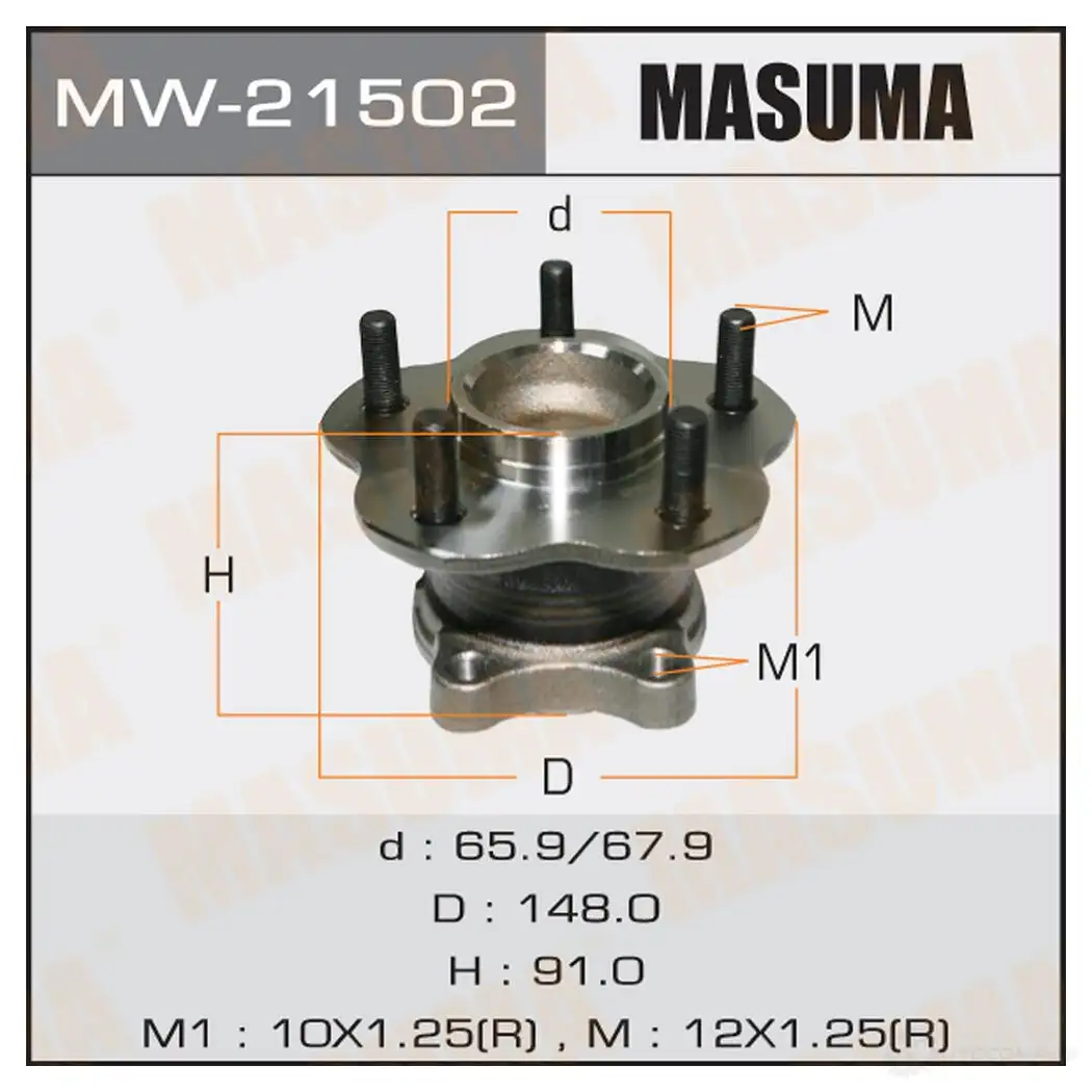 Ступичный узел MASUMA 1422879395 N 7CY9TJ MW-21502 изображение 0