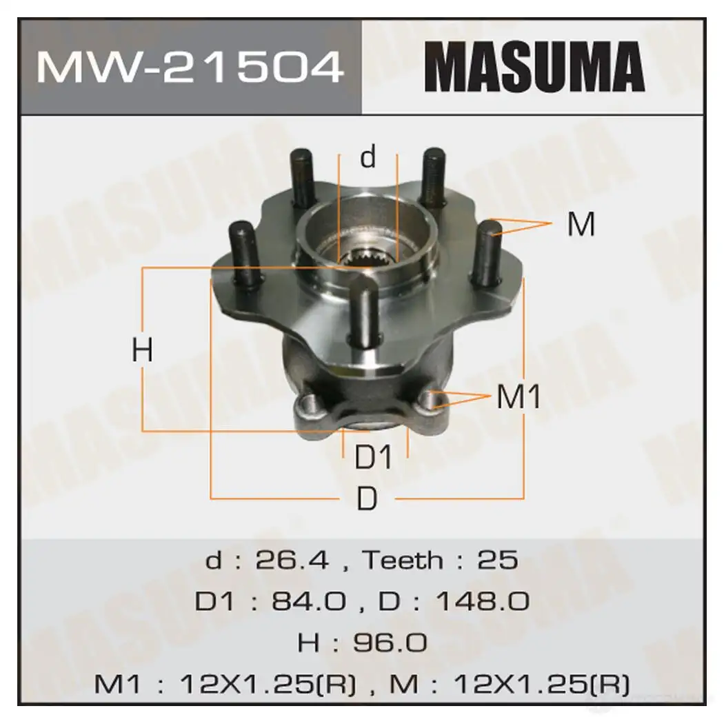 Ступичный узел MASUMA 1422879393 MW-21504 7ND2S 0 изображение 0