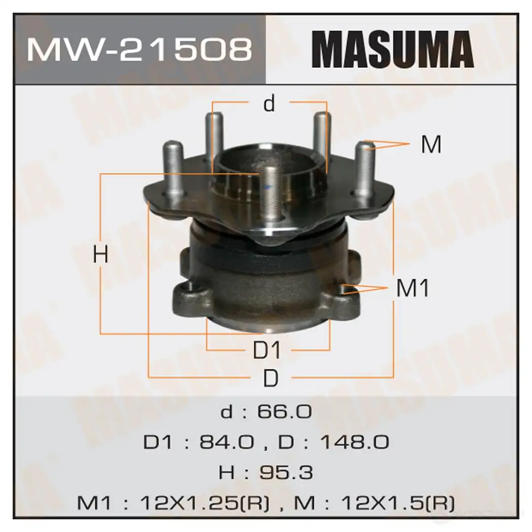 Ступичный узел MASUMA 1422879389 PSA8D F MW-21508 изображение 0