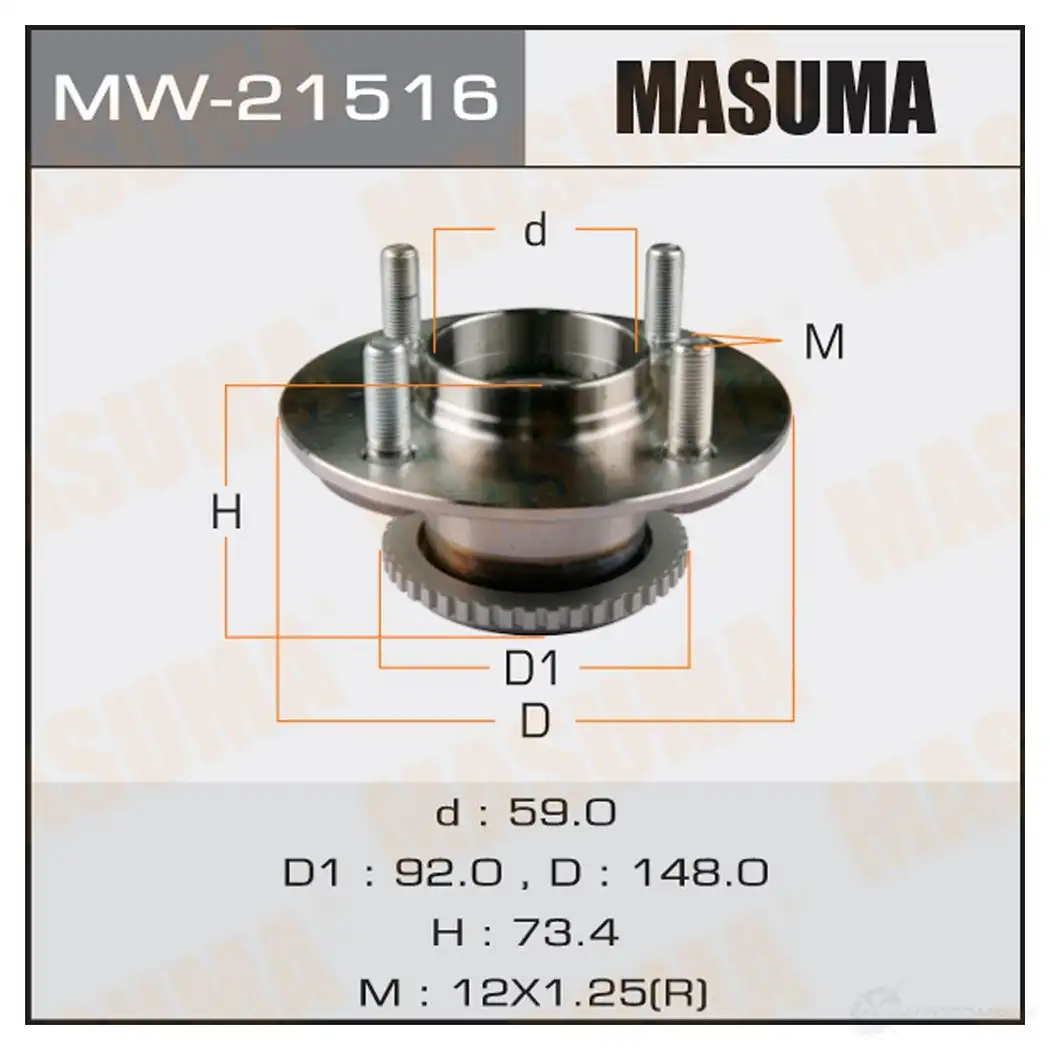 Ступичный узел MASUMA MW-21516 OR EEU 1422879385 изображение 0