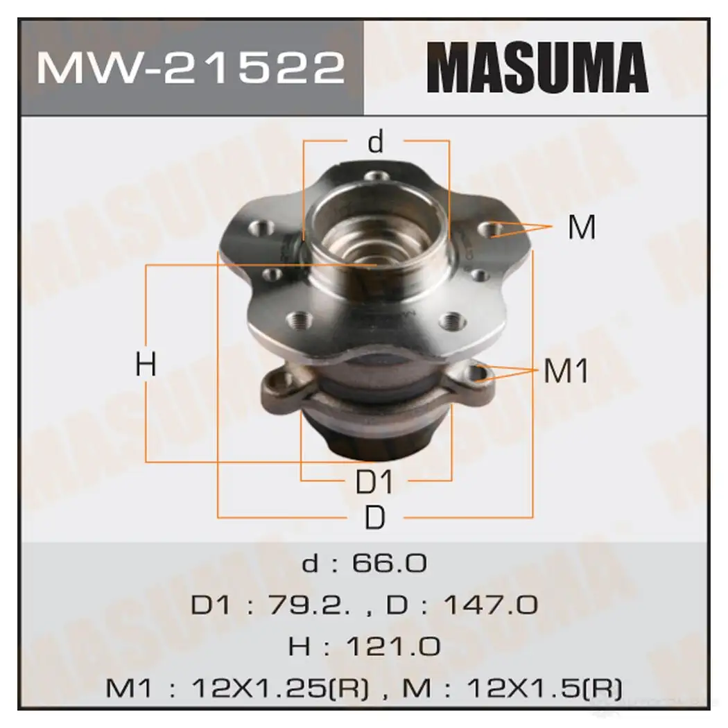 Ступичный узел MASUMA 1422879380 MW-21522 FF FQE изображение 0