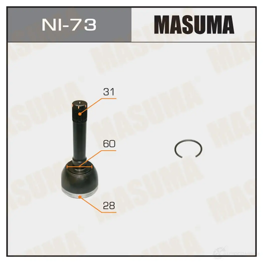 ШРУС наружный MASUMA NI-73 S1 3SGRQ 1422879913 изображение 0