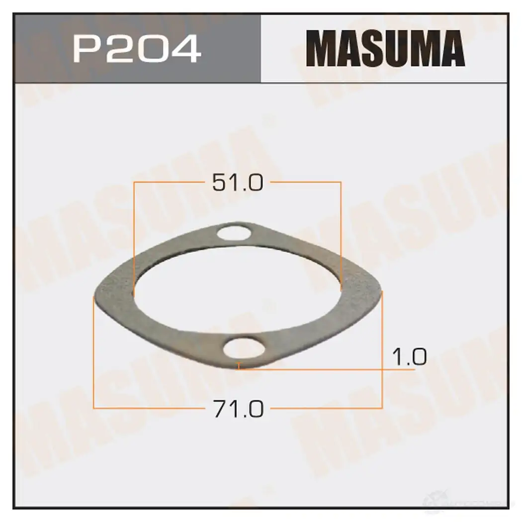 Прокладка термостата MASUMA P204 1422884977 YB AAN3 изображение 0