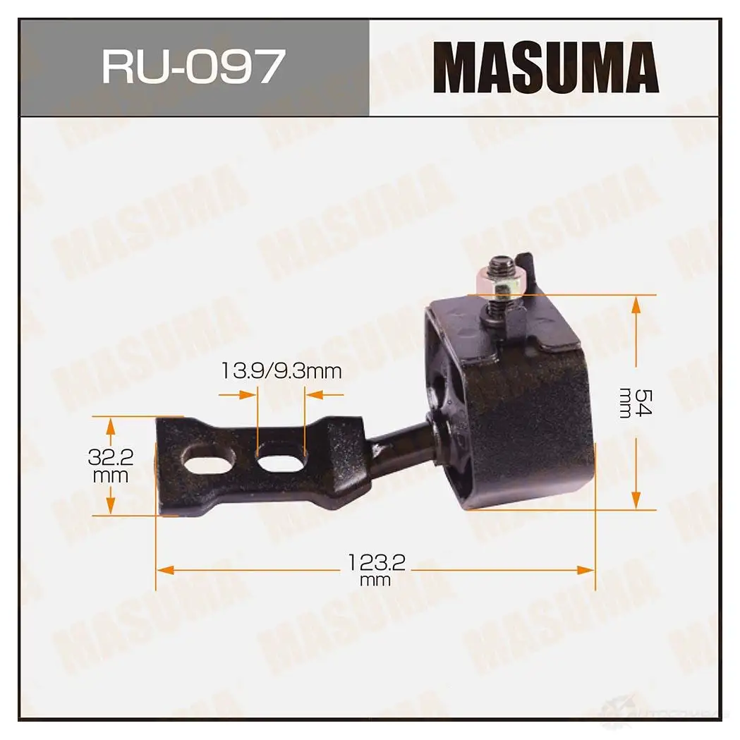 Подушка крепления глушителя MASUMA RU-097 A6S C4N3 1422880991 изображение 0