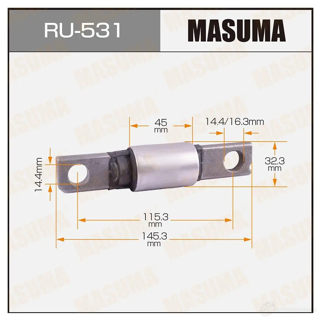 Сайлентблок MASUMA RU-531 1422880765 RO I49 изображение 0