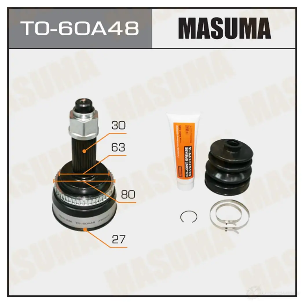 ШРУС наружный MASUMA TO-60A48 RW VPK3Q 1422879308 изображение 0