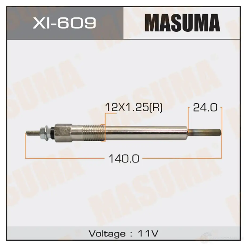 Свеча накаливания MASUMA XI-609 4W ZW79 1422887673 изображение 0