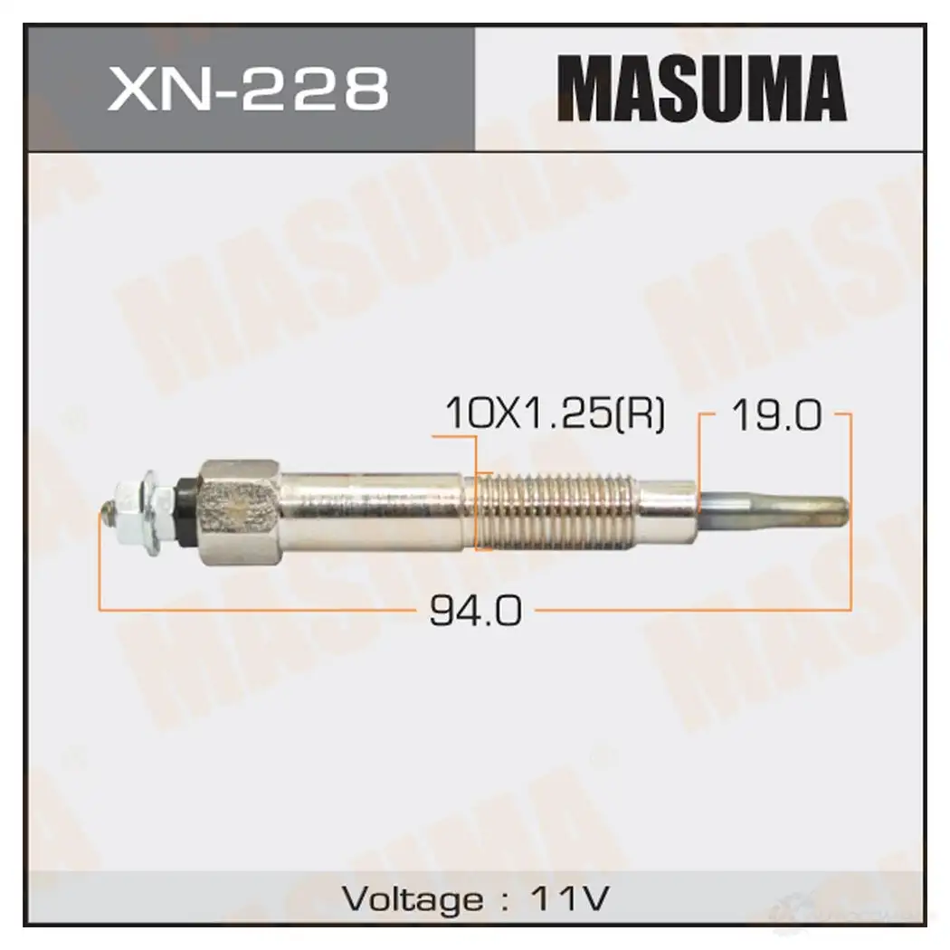 Свеча накаливания MASUMA Q3 Z7ZE 1422887692 XN-228 изображение 0