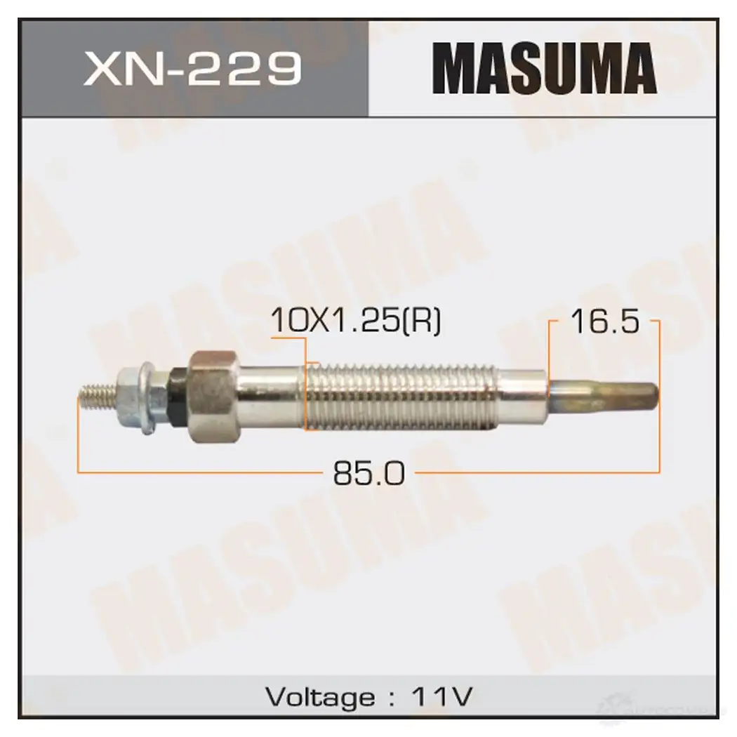 Свеча накаливания MASUMA 1422887691 XN-229 D8 X1B изображение 0