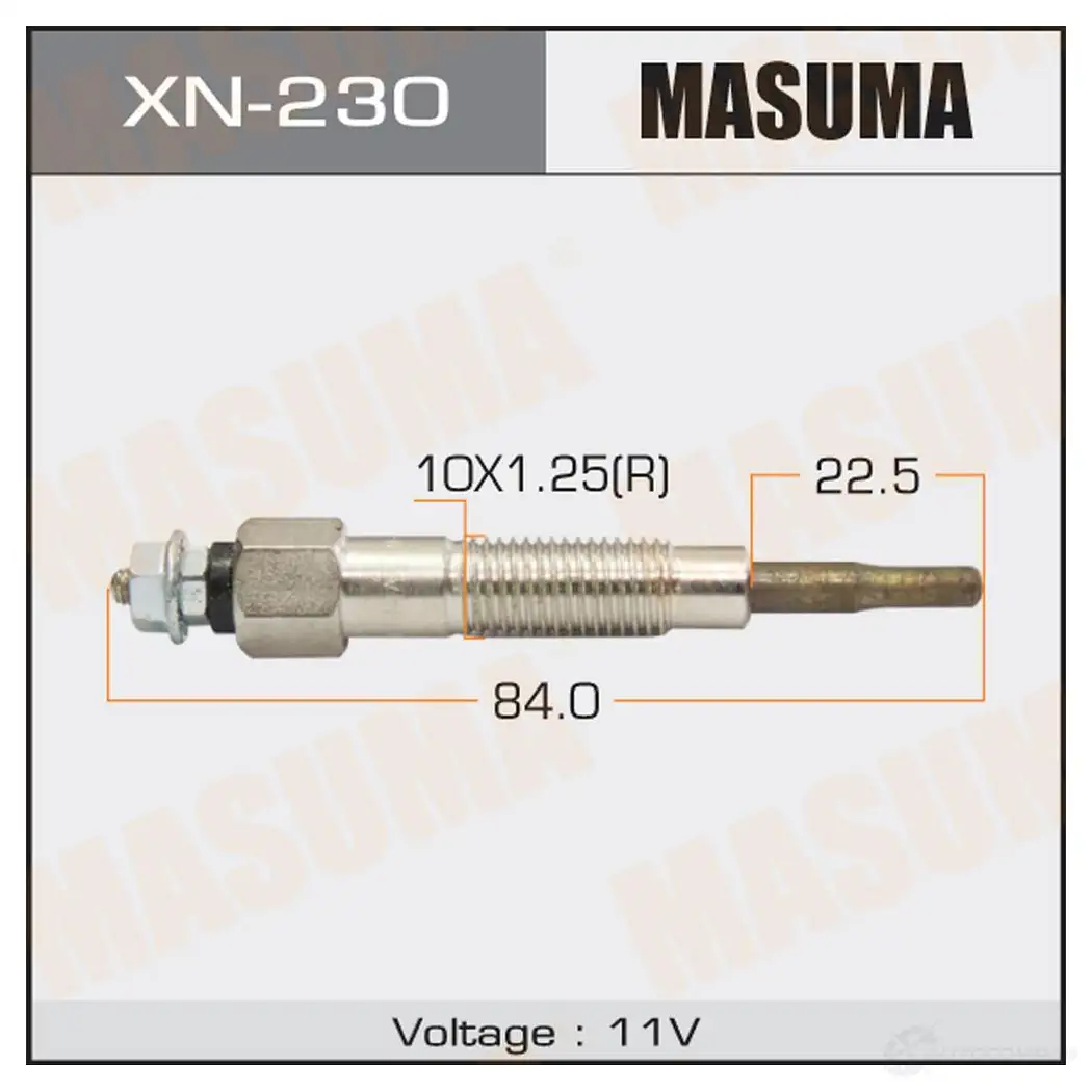 Свеча накаливания MASUMA XN-230 WK42 UWY 1422887690 изображение 0