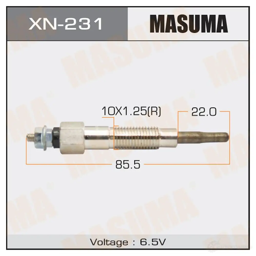 Свеча накаливания MASUMA XN-231 H 11PH 1422887689 изображение 0