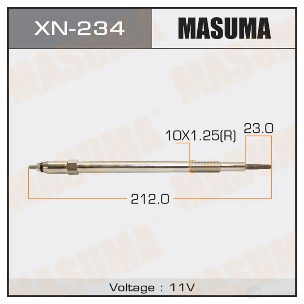 Свеча накаливания MASUMA 2 IL8E XN-234 1422887686 изображение 0