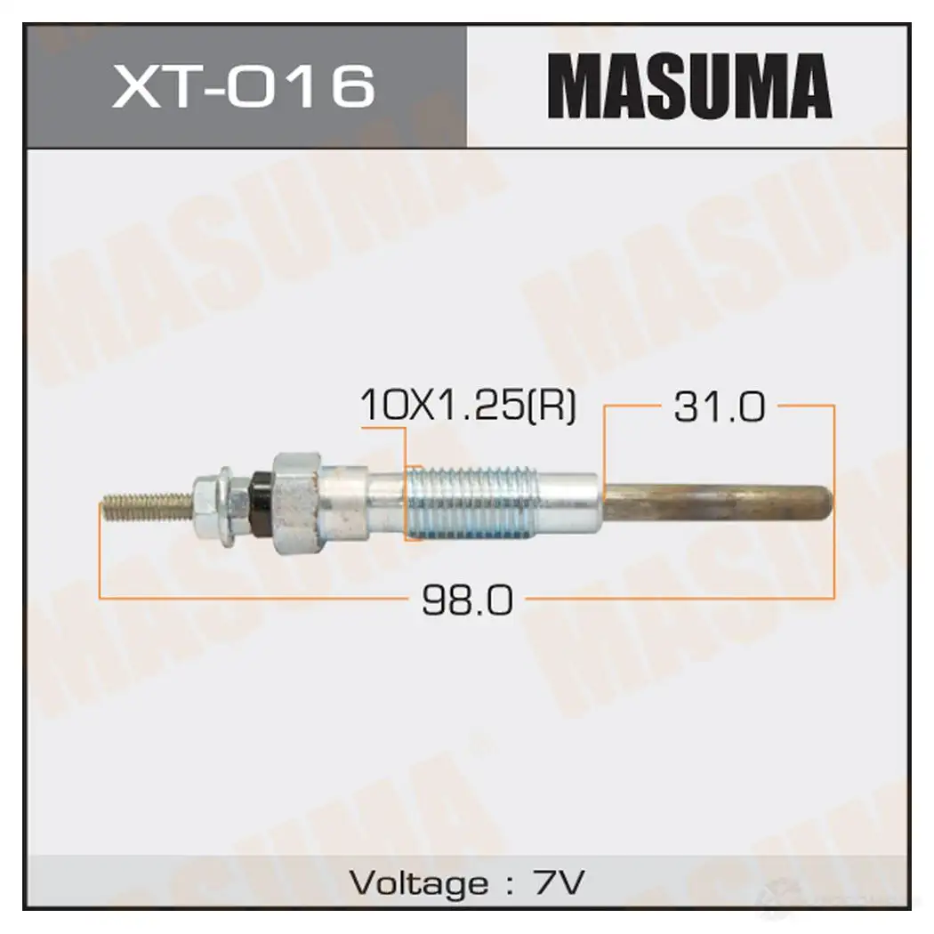 Свеча накаливания MASUMA J0LG Y XT-016 1422887685 изображение 0