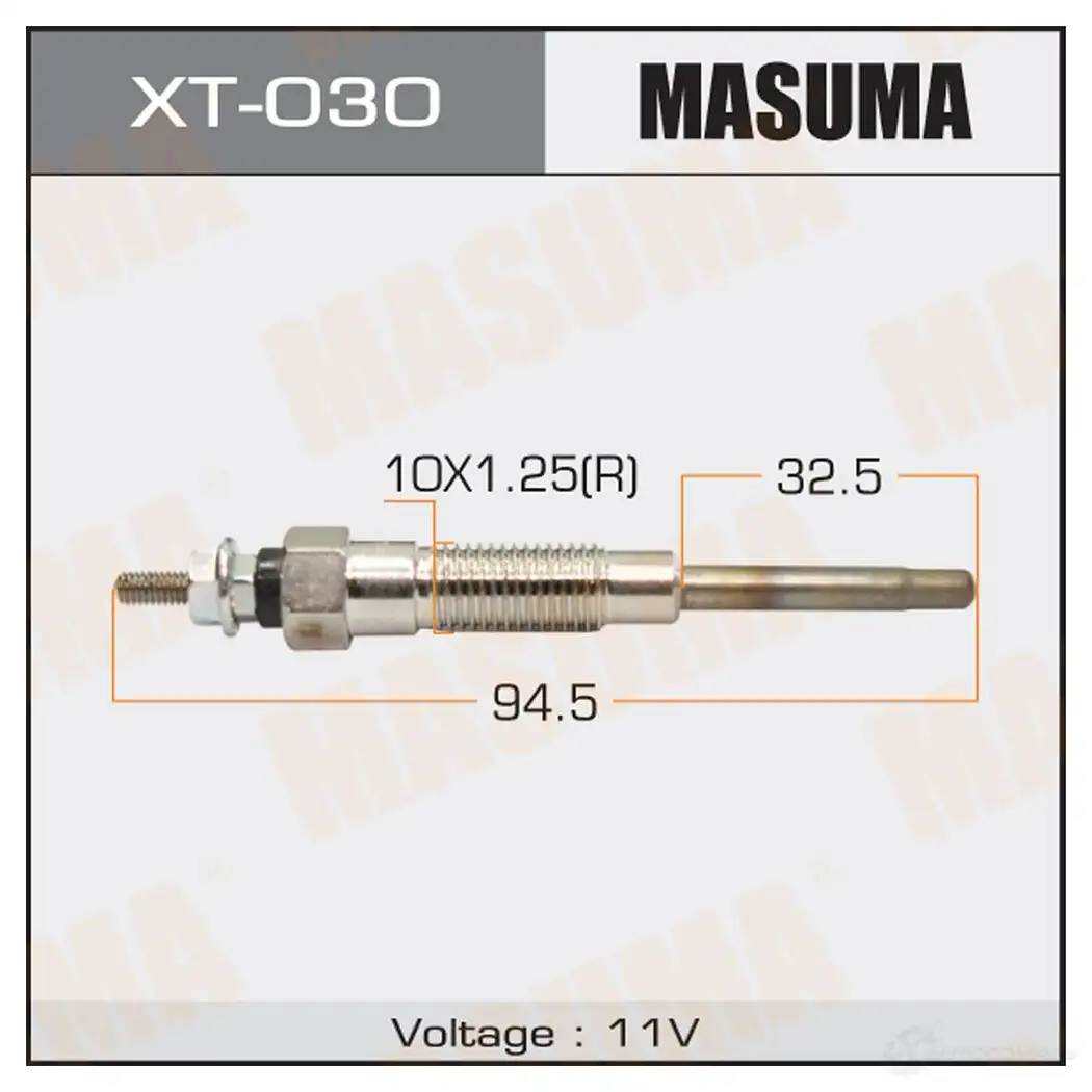Свеча накаливания MASUMA XT-030 1422887718 C MYA1E изображение 0