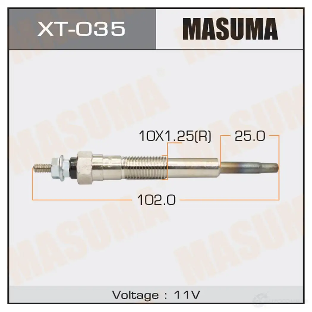 Свеча накаливания MASUMA 1422887715 M 2OZ6 XT-035 изображение 0