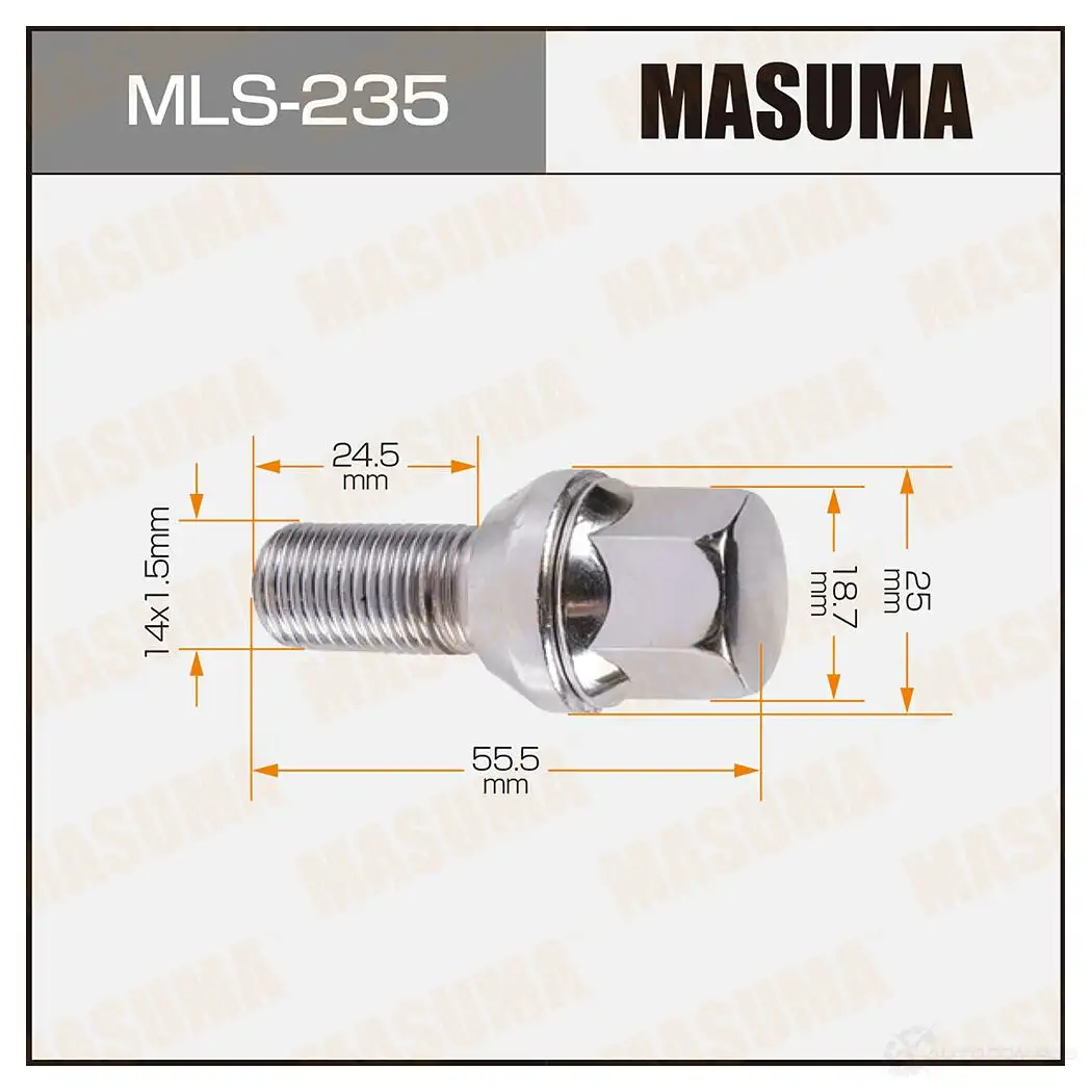 Болт колесный M14x1.5(R) MASUMA 1422879352 3Q MO7 MLS-235 изображение 0