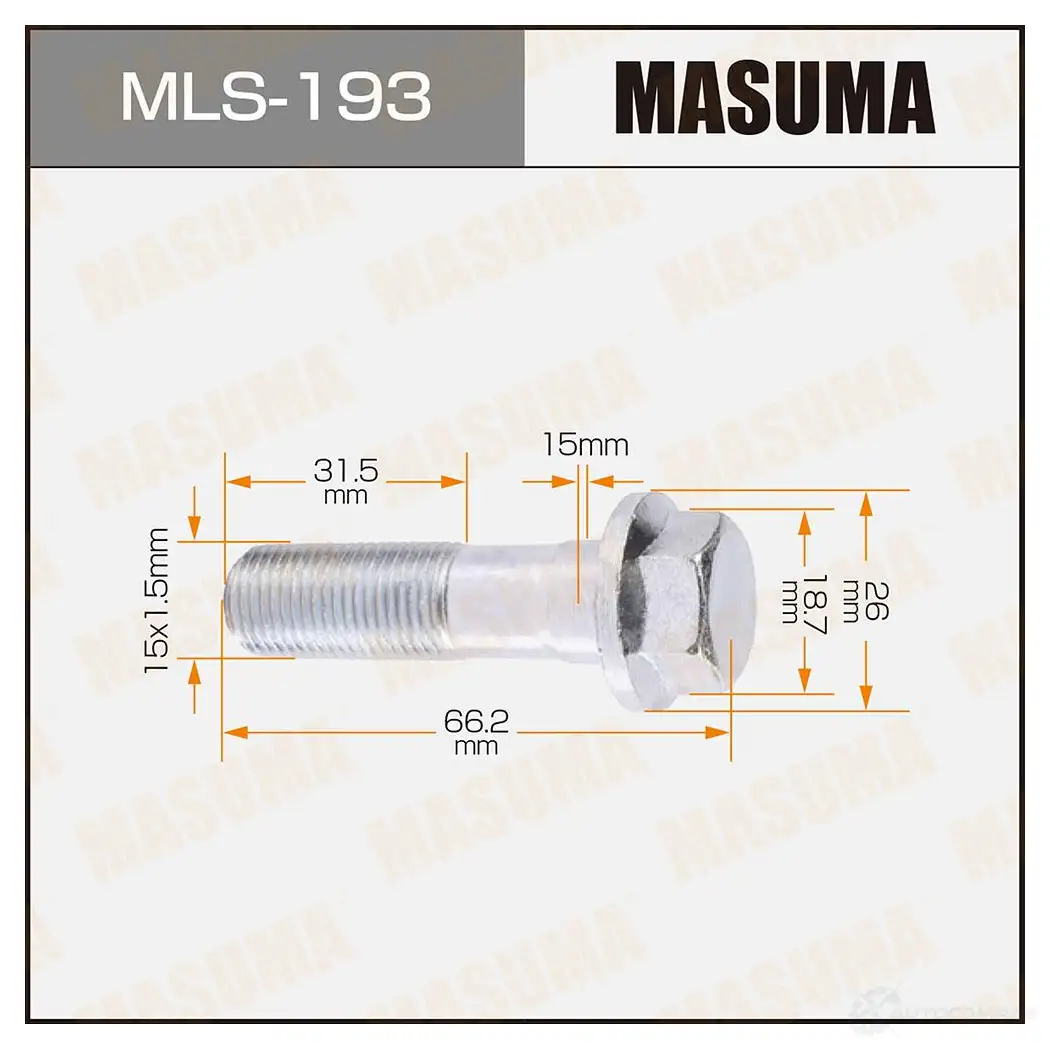 Болт стойки (сервисный) MASUMA MLS-193 2 Q14G 1422879444 изображение 0