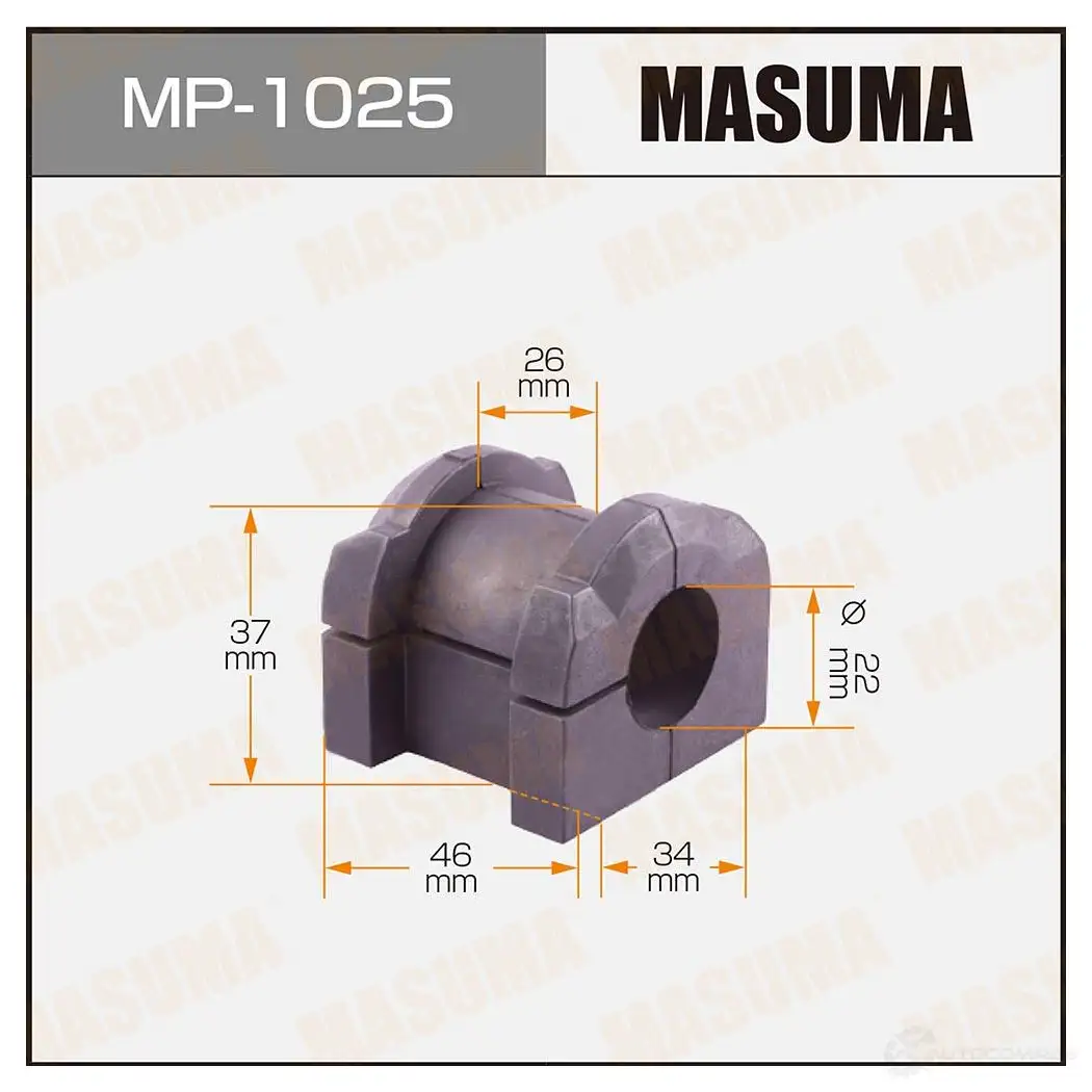Втулка стабилизатора MASUMA DHM4 ZJX 1420577501 MP-1025 изображение 0