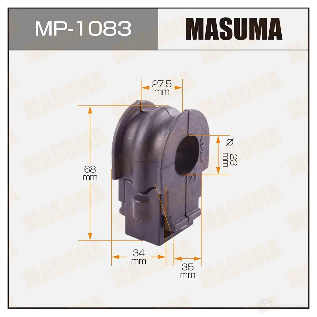 Втулка стабилизатора MASUMA 2 3PNM 1420577572 MP-1083 изображение 0