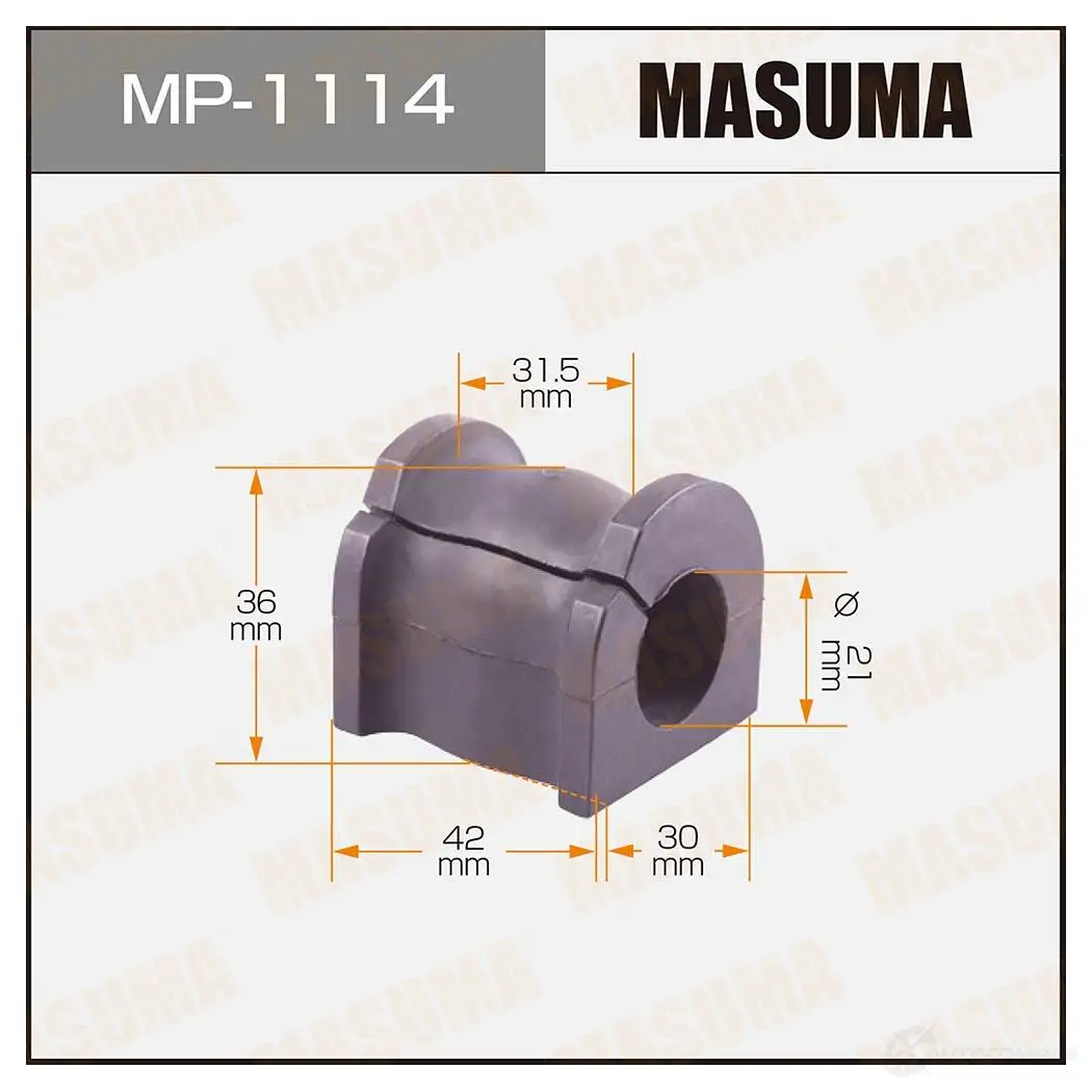Втулка стабилизатора MASUMA VKT A2 1422883414 MP-1114 изображение 0