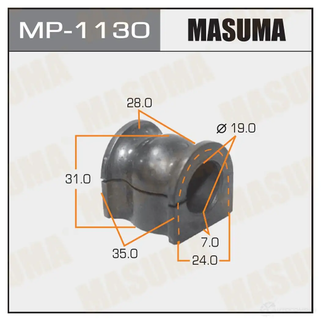 Втулка стабилизатора MASUMA RUDG1D B 1422883404 MP-1130 изображение 0