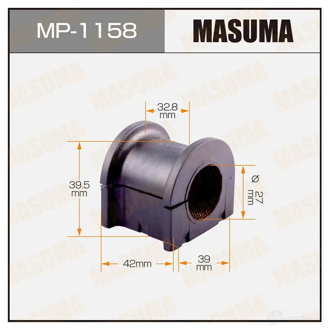 Втулка стабилизатора MASUMA 1420577538 MP-1158 W 3XV6XT изображение 0