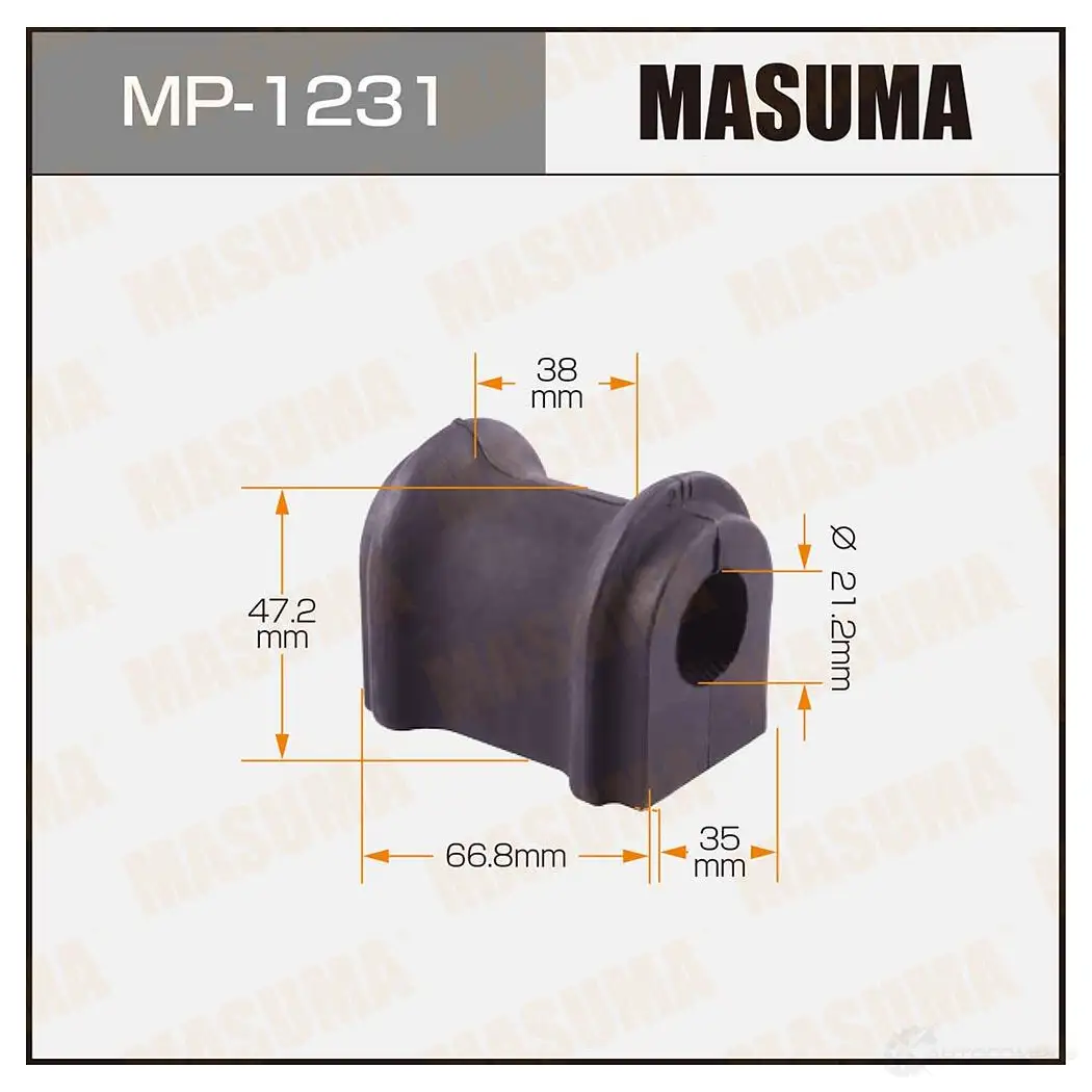 Втулка стабилизатора MASUMA 1422883344 DZNQ Y MP-1231 изображение 0