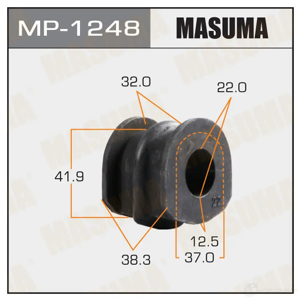 Втулка стабилизатора MASUMA 4 EWJI5 MP-1248 1422883312 изображение 0