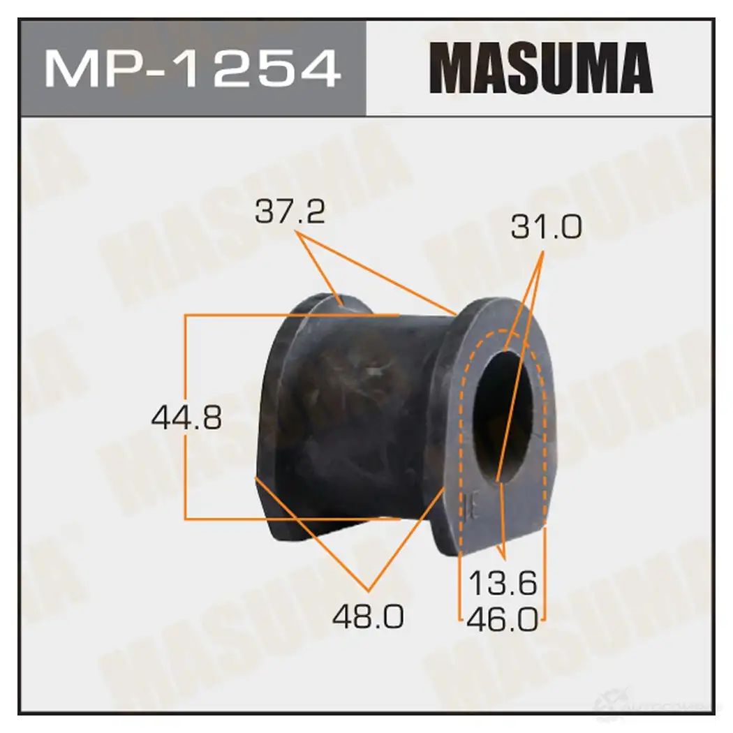 Втулка стабилизатора MASUMA GDZYN 3X 1422883306 MP-1254 изображение 0