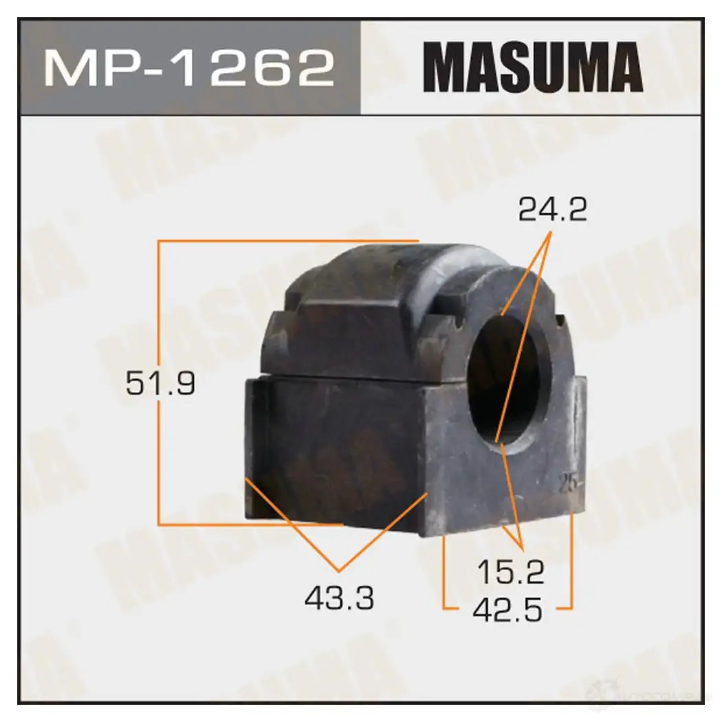 Втулка стабилизатора MASUMA P89UQ T 1422883336 MP-1262 изображение 0