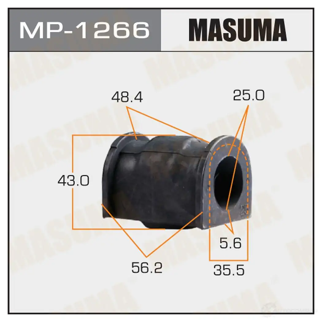 Втулка стабилизатора MASUMA 1422883332 MP-1266 IZU3R 9 изображение 0
