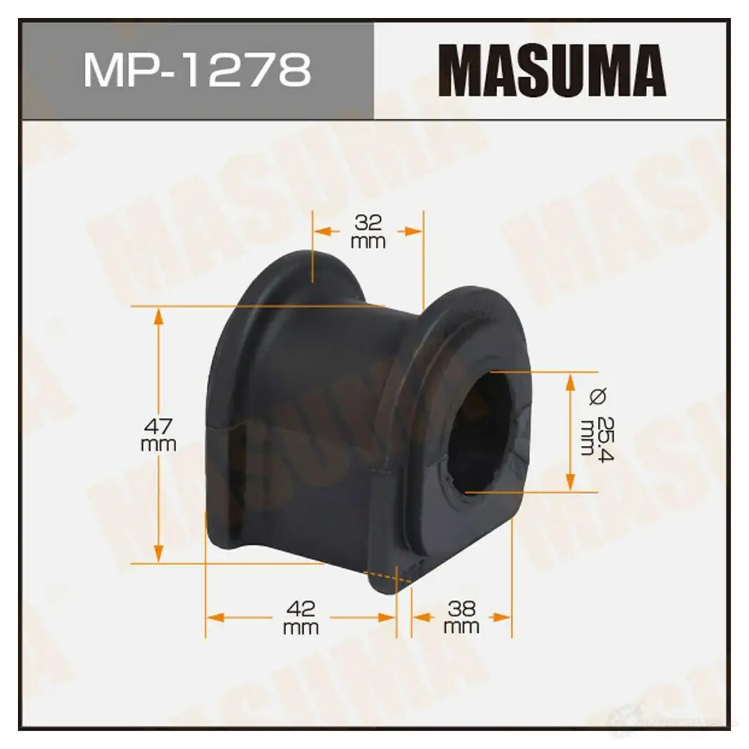 Втулка стабилизатора MASUMA 1439698564 MP-1278 MB MHLTY изображение 0
