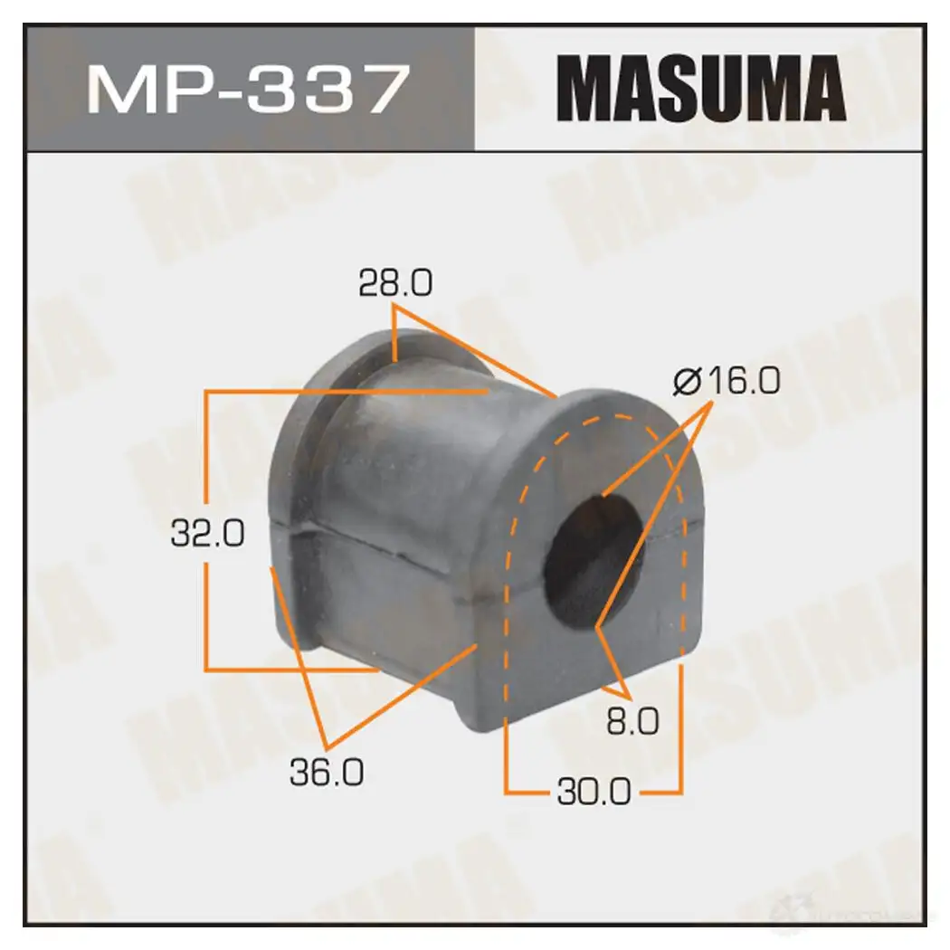 Втулка стабилизатора MASUMA 43NM 3U 1420577511 MP-337