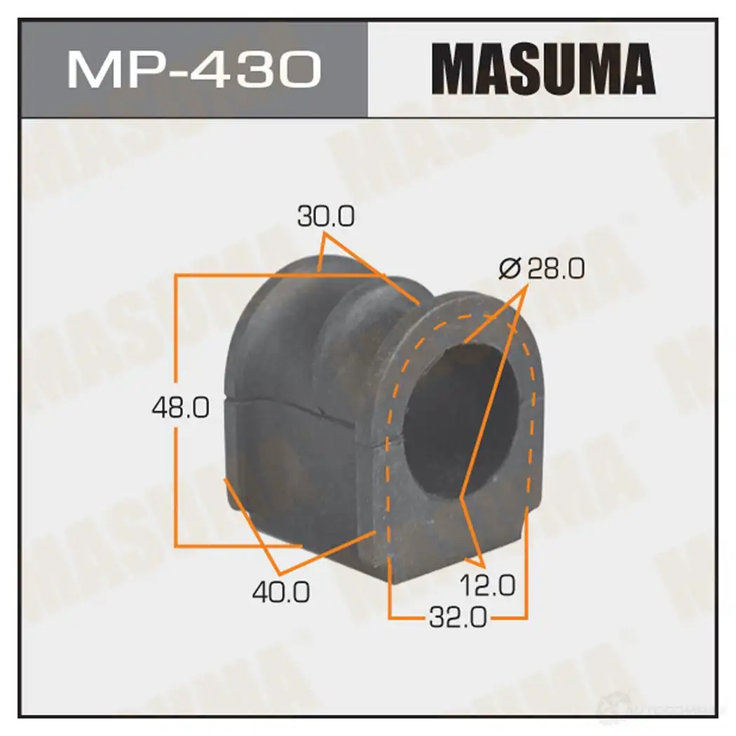 Втулка стабилизатора MASUMA MP-430 DS7K 2 1422883237