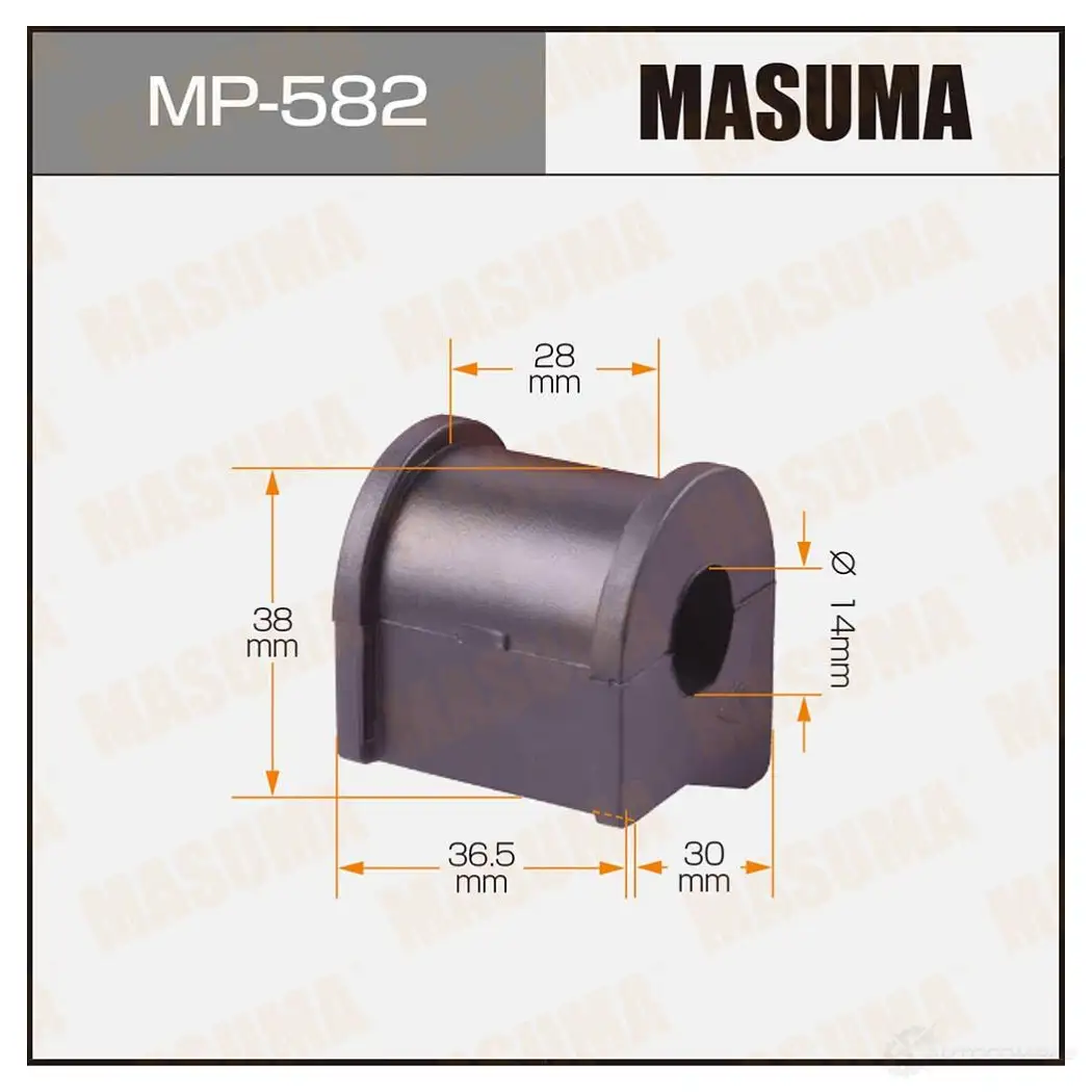 Втулка стабилизатора MASUMA 1422883158 MP-582 WYSJ J изображение 0