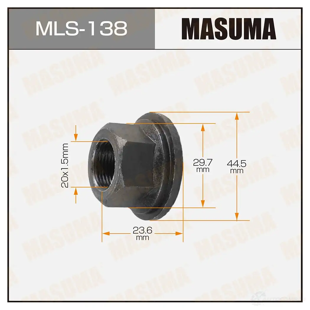 Гайка колесная M 20x1.5(L) под ключ 30 MASUMA MR09K 0 MLS-138 1422883066