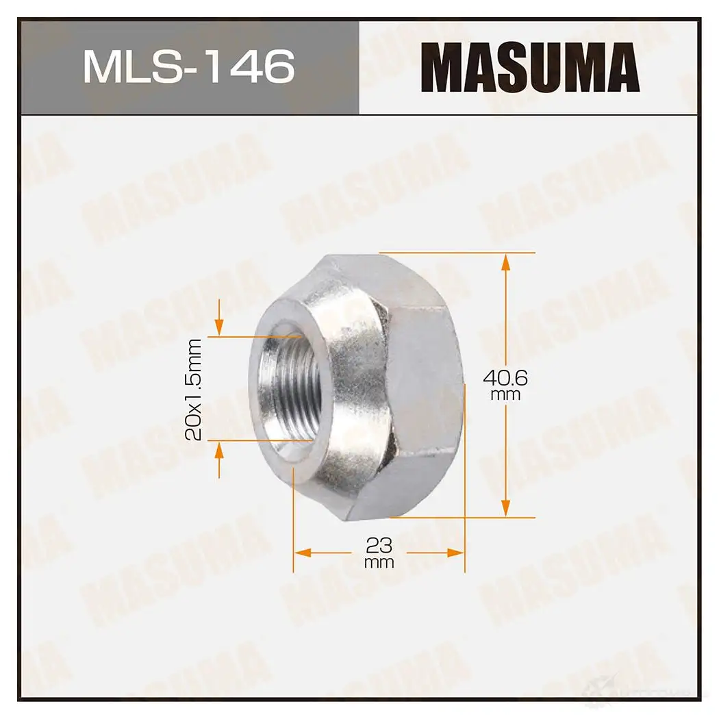 Гайка колесная M 20x1.5(L) под ключ 41, открытая MASUMA MLS-146 1422883126 Y7X M5S