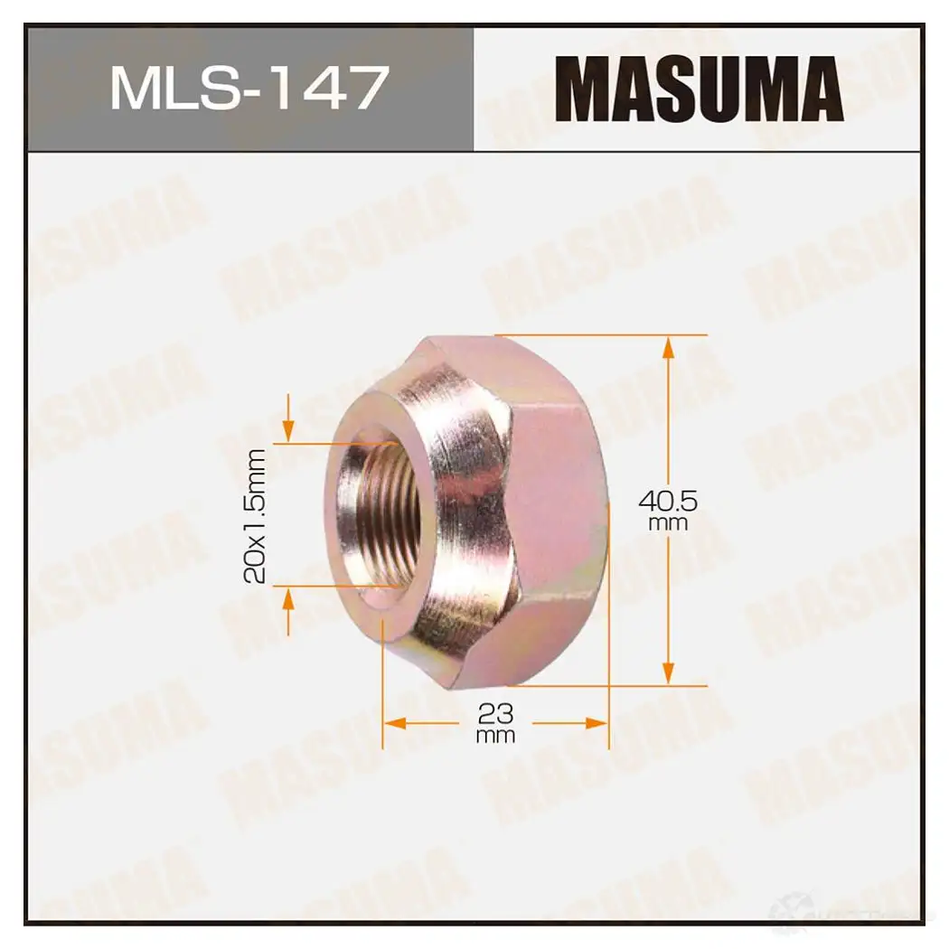 Гайка колесная M 20x1.5(R) под ключ 41, открытая MASUMA MLS-147 TC2 F6 1422883125