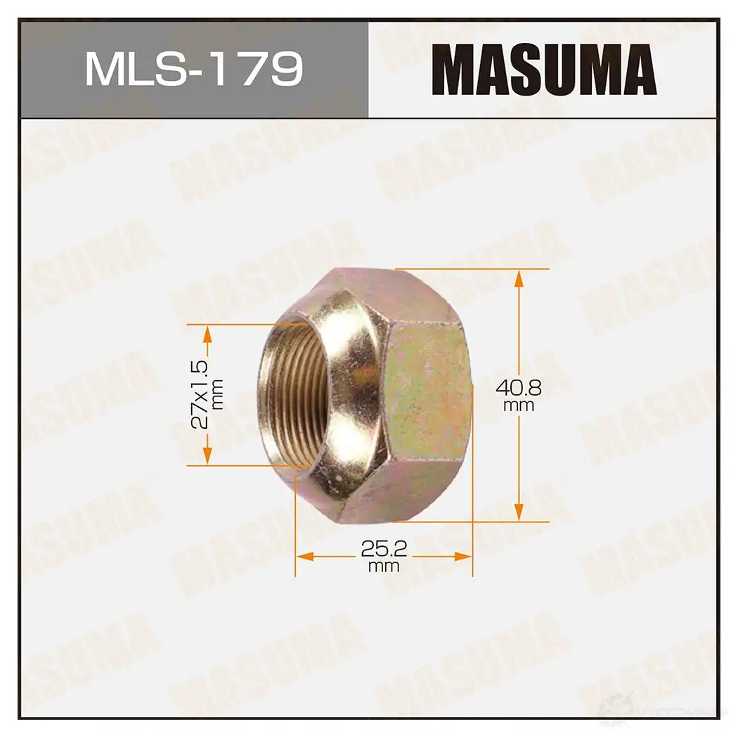 Гайка колесная M 27x1.5(R) под ключ 41 открытая MASUMA ML 3BHY MLS-179 1422883018