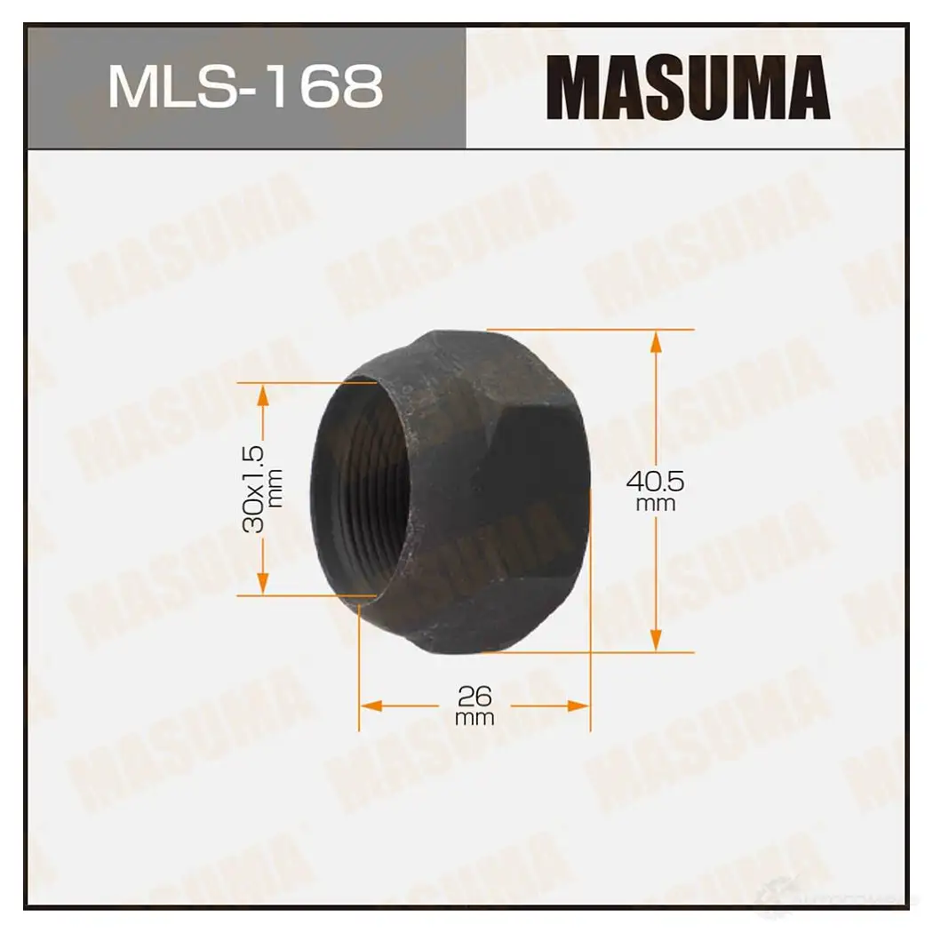 Гайка колесная M 30x1.5(L) под ключ 41 открытая MASUMA P4K7 A6T 1422883027 MLS-168