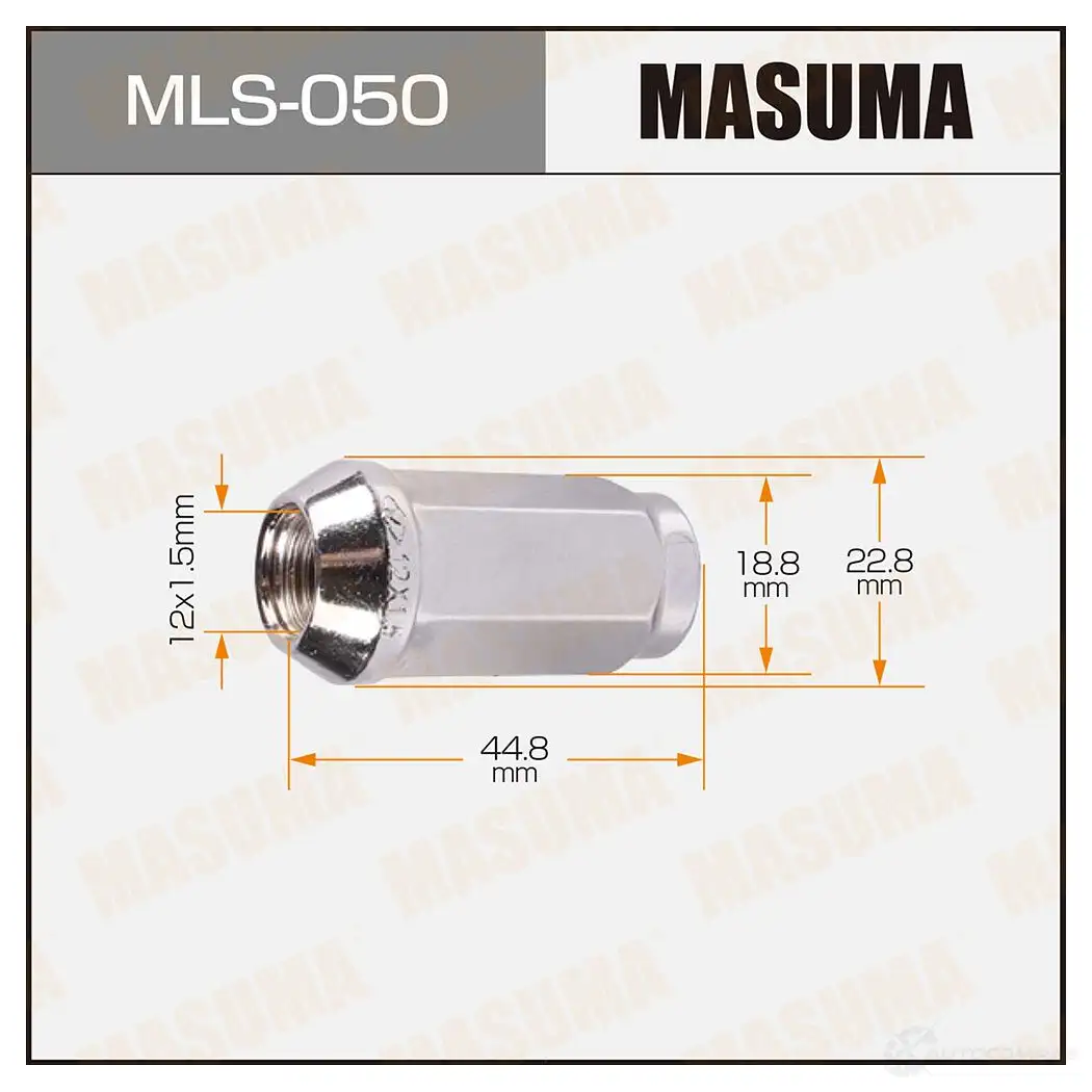 Гайка колесная M 12x1.5(R) под ключ 19 MASUMA MLS050 1422883104 C900 OH9 5TN32
