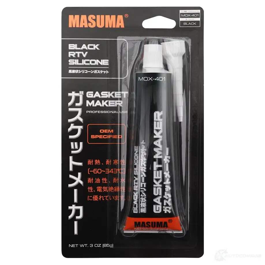 Высокотемпературный силик. герметик masuma mox-401 формирователь прокладок, черный, 85г MASUMA 1437032309 IUA 10L RBVXEE MOX-401 изображение 0