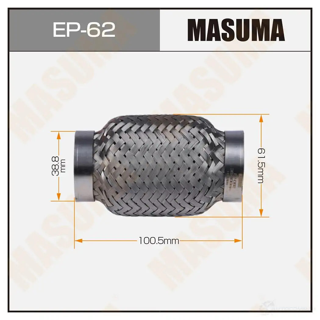 Гофра глушителя Interlock 38x100 усиленная MASUMA EP062 69FD VN 1439697277