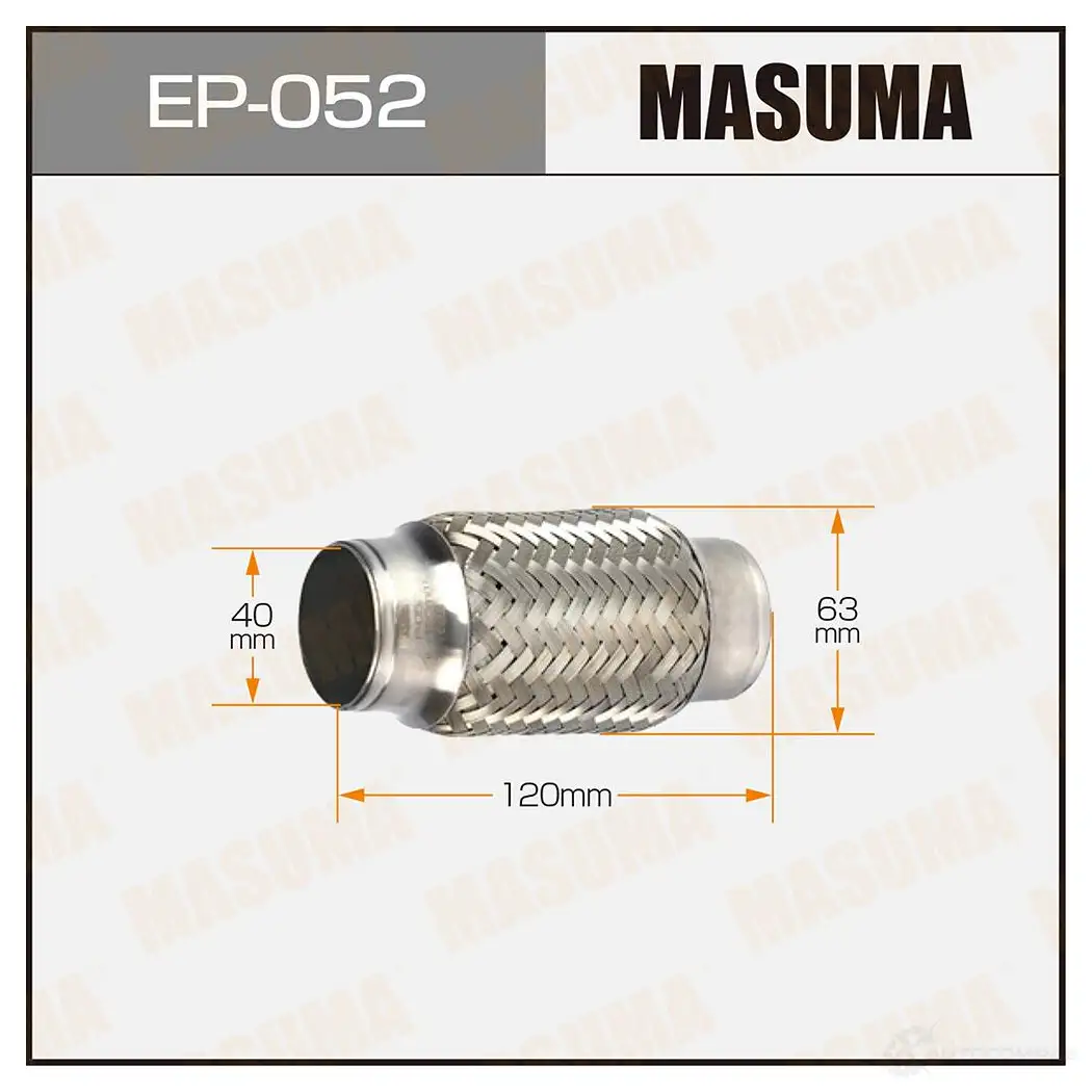Гофра глушителя Interlock 40x120 MASUMA 1422887925 W8 G24I EP052