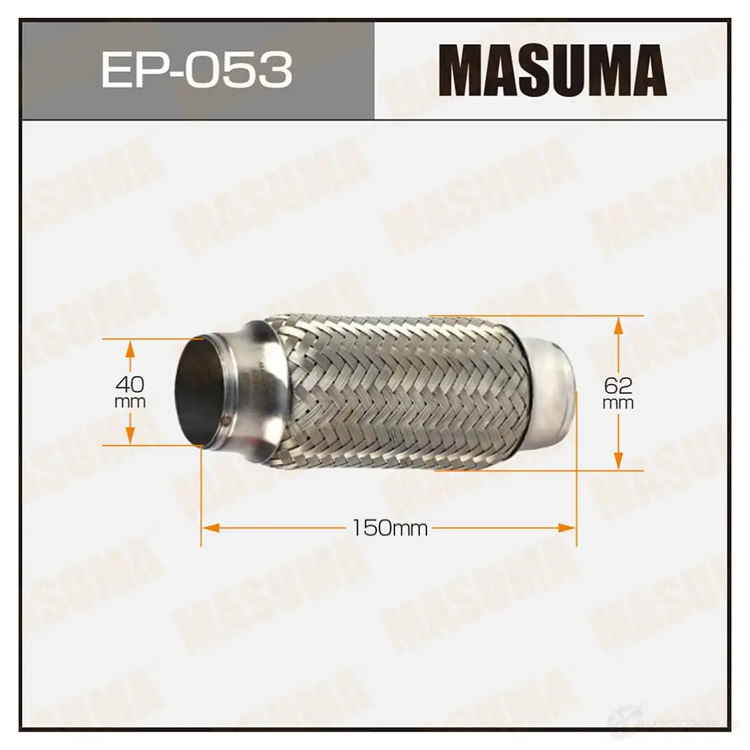 Гофра глушителя Interlock 40x150 MASUMA 1422887924 3A VR4PG EP053