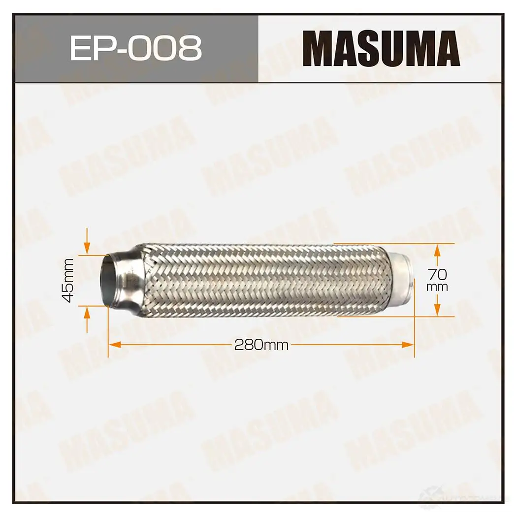 Гофра глушителя Interlock 45x280 MASUMA 1422887908 EP008 KY CFX