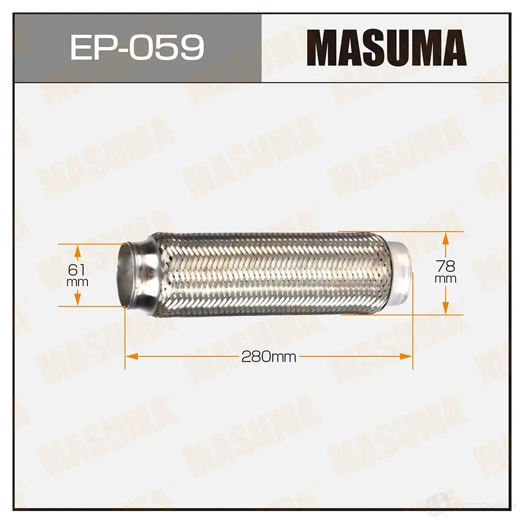 Гофра глушителя Interlock 61x280 MASUMA 7 ZQOWW 1422887943 EP059