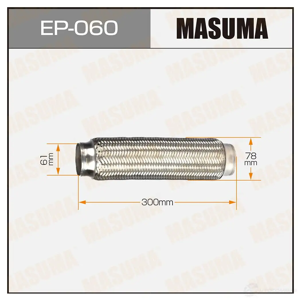 Гофра глушителя Interlock 61x300 MASUMA EP060 WT 9SZ 1422887942
